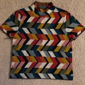 Anthropologie Maeve Geometric knit top